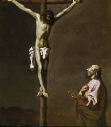 Francisco de Zurbaran Saint Luke as a painter, before Christ on the Cross oil painting